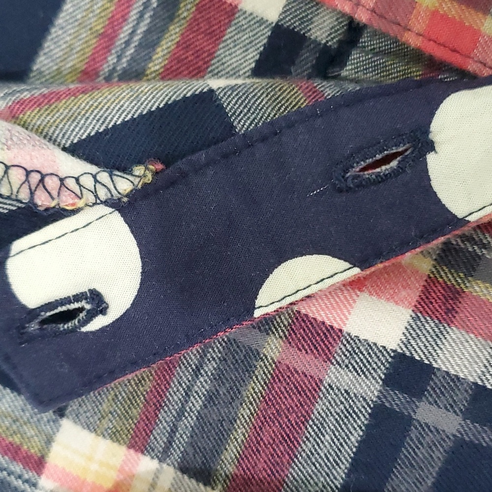 Anthropologie Isabella Sinclair Womens Plaid Flannel Pop Over Blouse SZ XS - Picture 16 of 16